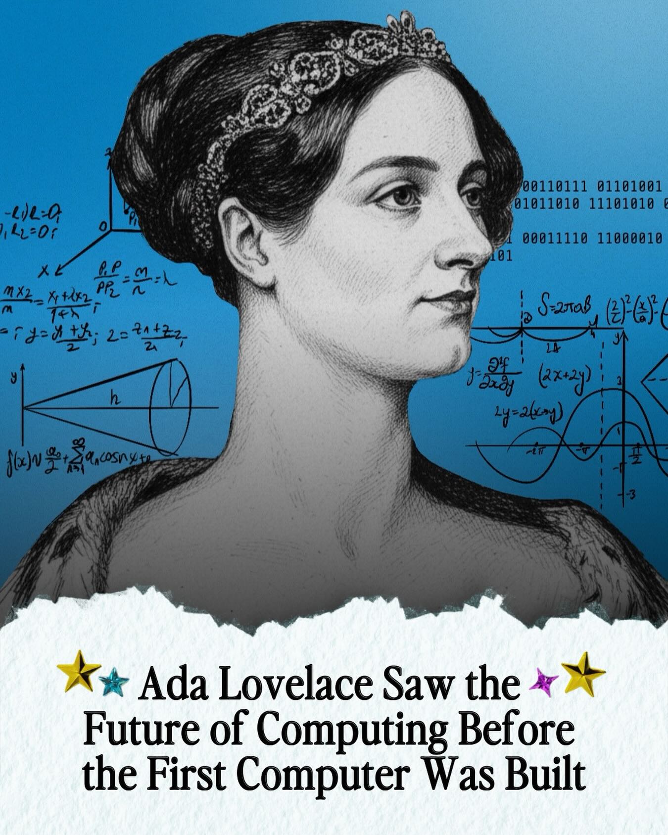 Happy Ada Lovelace Day! Ada Lovelace saw the future of computing some 180 years ago, before the first computer had even been built.
Her insight sits in the endnotes of a translation. In 1842, Ada was commissioned to translate a paper about the world’s first general-purpose computer, and the seven notes she added ran three times longer than the original. Computer science is the one field that can claim its foundation hides in endnotes.
💡 Charles Babbage’s analytical engine was programmable, which elevates a machine from a calculator to a computer. It would have been able to choose its next instruction based on the result of an earlier calculation, allowing the if-else statements and loops used in programming today.
📝 Her Note G contains the first published computer program, a method for calculating Bernoulli numbers.
🎵 Babbage saw the engine as a mathematical device. Ada recognized that numbers could stand for other things. She wrote that “the engine might compose elaborate and scientific pieces of music of any degree of complexity or extent.” Today, AI tools like Suno and Udio compose music from text prompts.
🤖 Ada also took up the question of artificial intelligence. She concluded the engine would not be intelligent because it wouldn’t originate anything, writing that “it can do whatever we know how to order it to perform.” Alan Turing later challenged her by name in his paper on thinking machines, suggesting computers can still surprise us.
Read the full article by Jack Murtagh in Scientific American at the link in bio!
#WomenInSTEM #GirlsInSTEM #STEMGems #GiveGirlsRoleModels